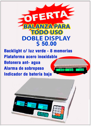 Oferta Balanza Electrónica 30 Kg desde 50U$D